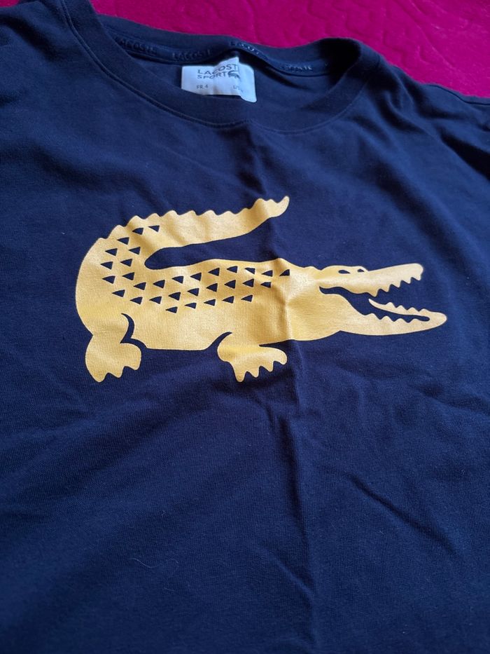 Tee shirt bleu Lacoste - photo numéro 2