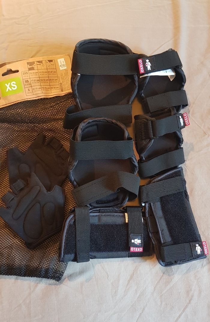 Ensemble protections rollers/skateboard + gants vélo - photo numéro 4