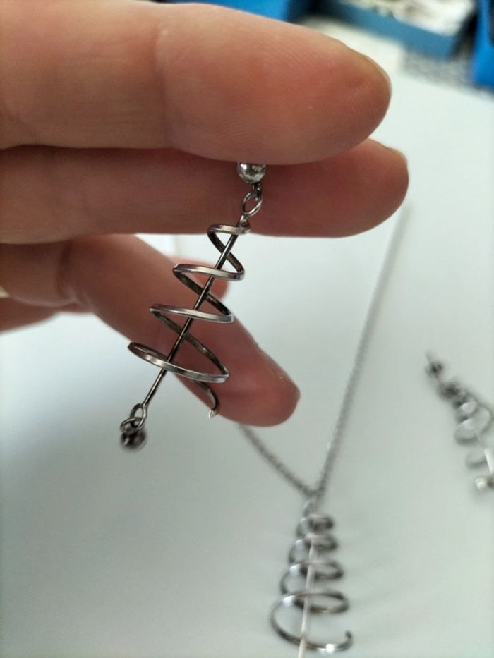 Parure argent tourbillon spirale - photo numéro 5