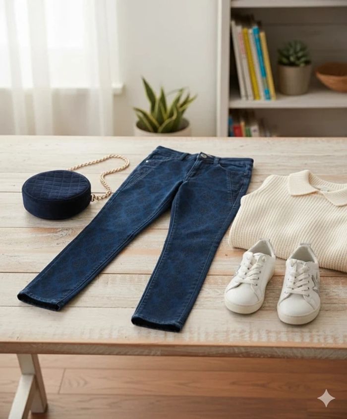 Magnifique jean broderies velours Orchestra 8 ans - photo numéro 4