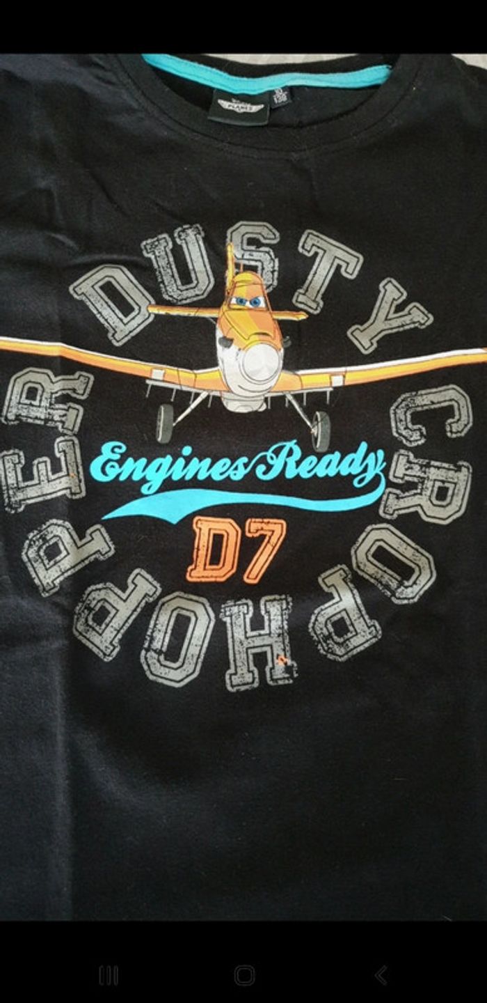 T-shirt plane noir 10 ans - photo numéro 2