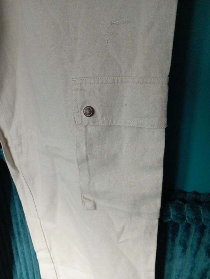 Pantalon en coton écru - photo numéro 2