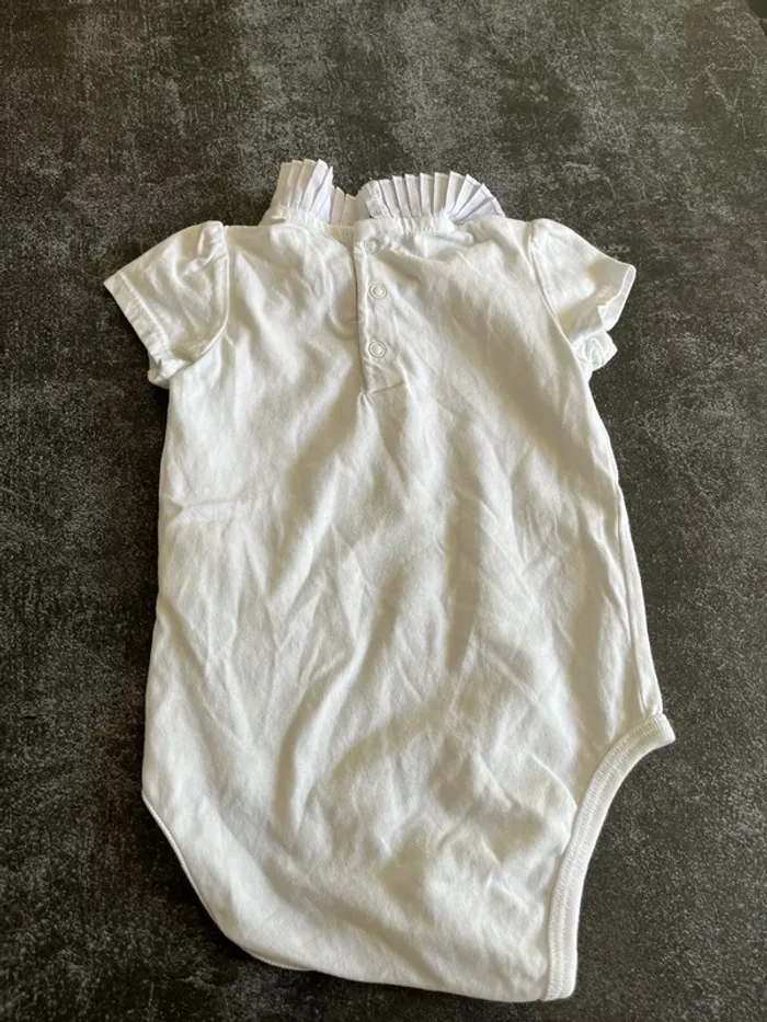 Body manches courtes blanc 6 mois sergent major - photo numéro 4