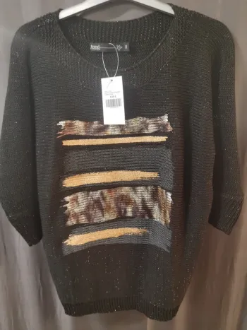 85716 pull marron doré femme T0 Captain Tortue