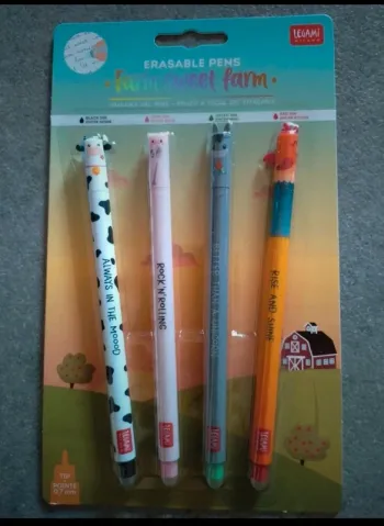 Stylos effaçable legami édition limitée animaux de la ferme