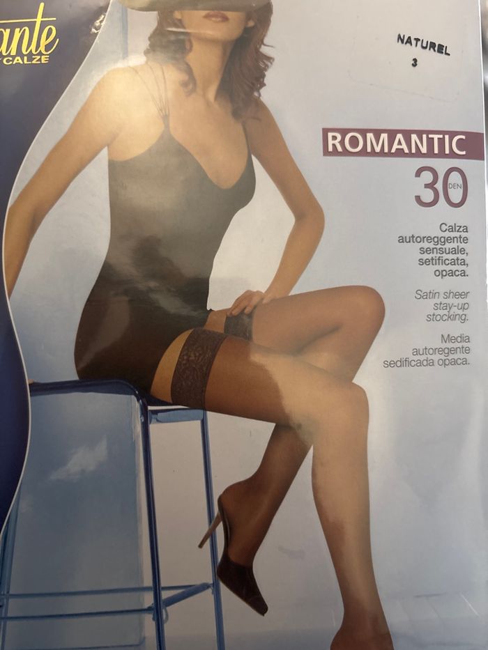Bas autofixants Levante Romantic 30 den naturel taille 3 - photo numéro 2