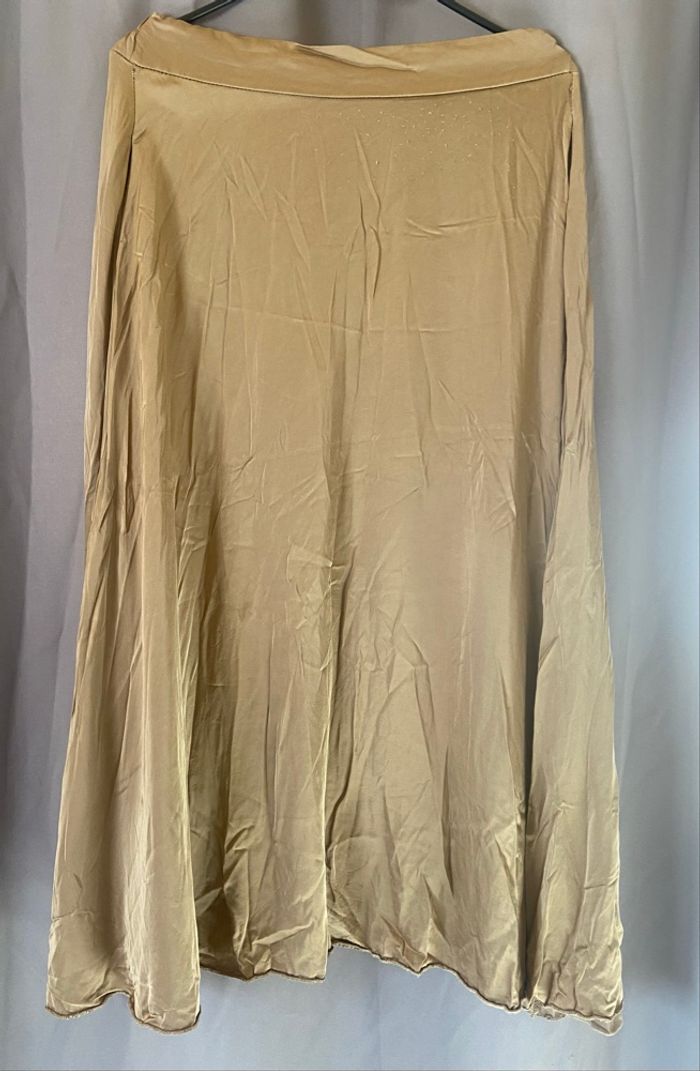 Jupe longue »Natacha »satinée doré