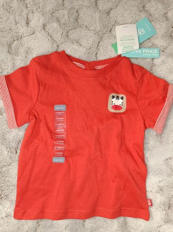 Tee-shirt orange bébé 3 mois neuf étiquette