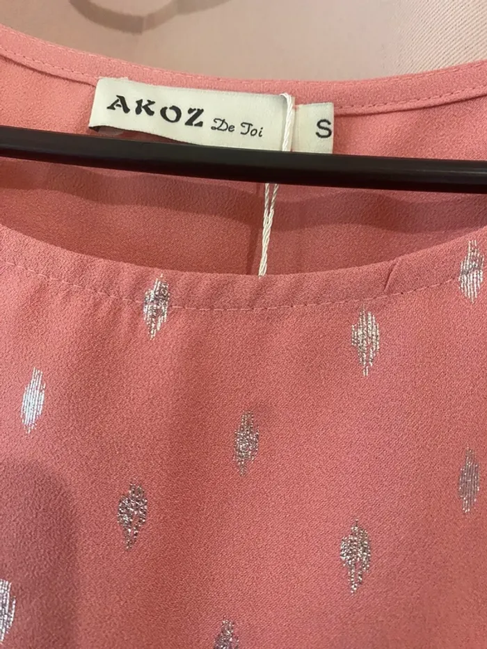 Blouse rose argente - photo numéro 3