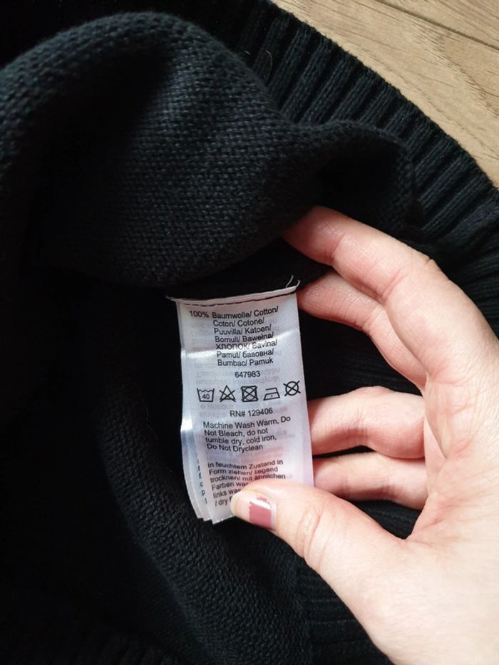 Pull noir col roulé - photo numéro 5