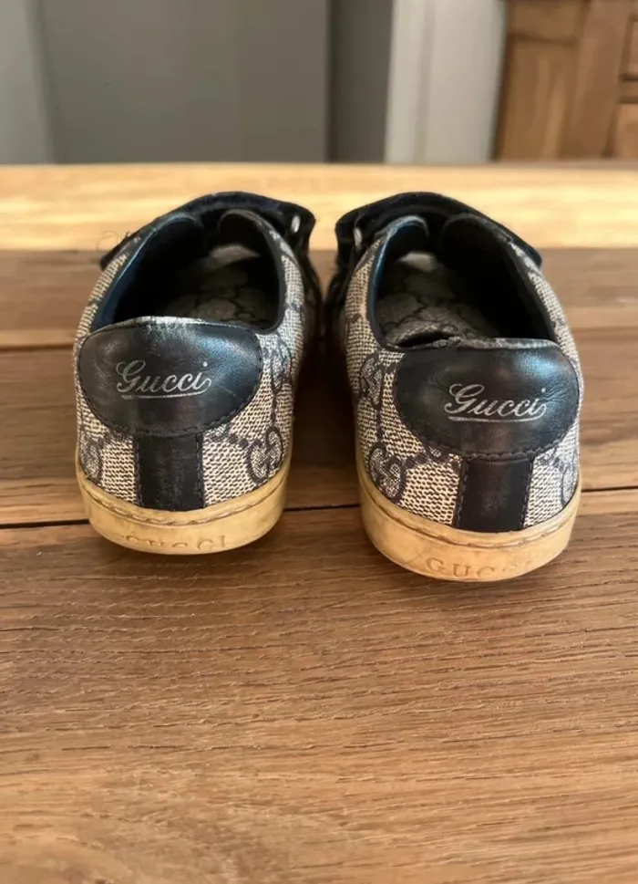 Baskets à scratch en cuir Gucci - photo numéro 4