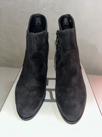 Bottines neuves noir cuir toucher velours nubuck