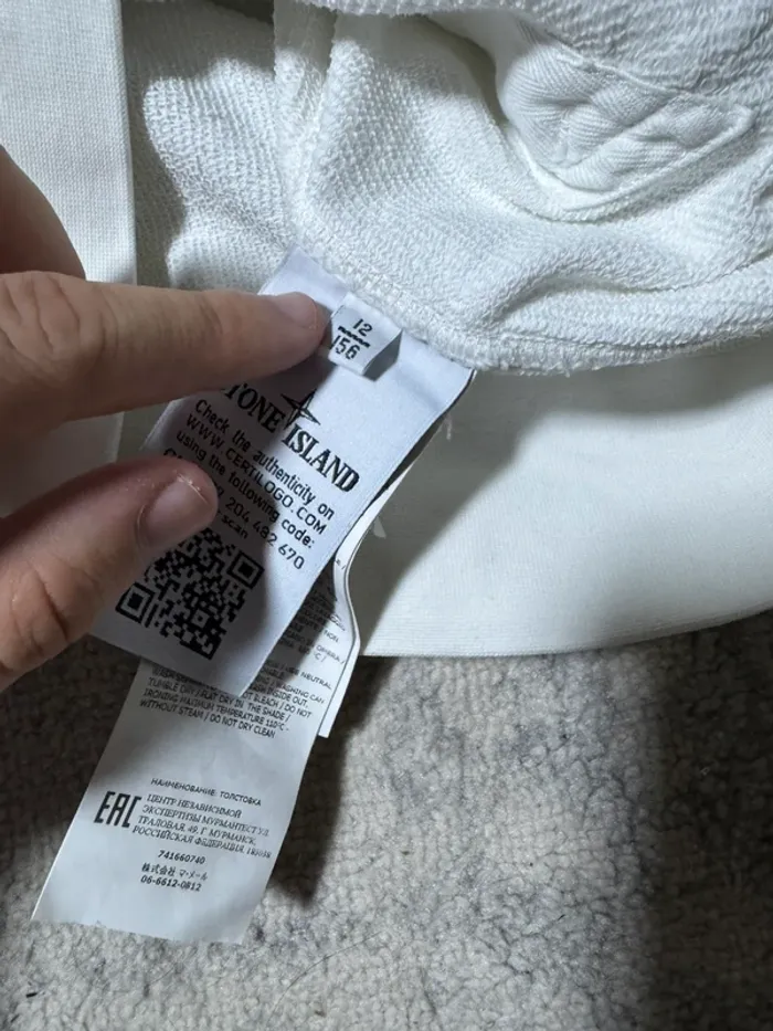 Gilet zip Stone Island Blanc Taille XS - photo numéro 8