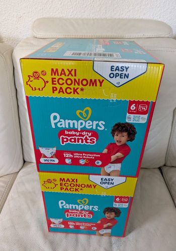 2 paquets Pampers Baby Dry Pants taille 6