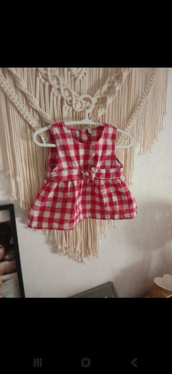 Jolie robe 6 mois vichy rouge