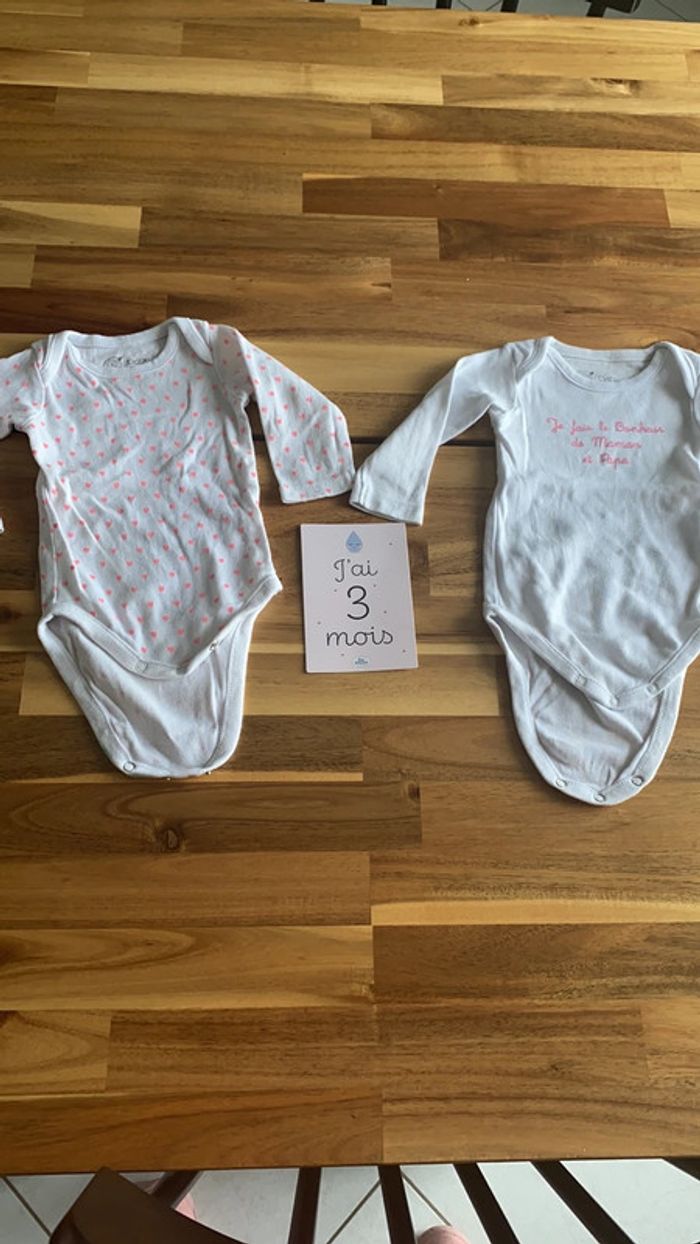 Lot de 2 bodys manches longues