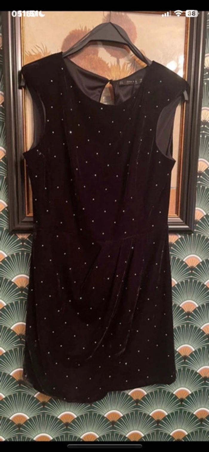 Robe crayon en velours de tailleur, Zara, taille L