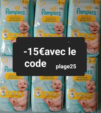 Six pack de couches Pampers taille 2 preuim