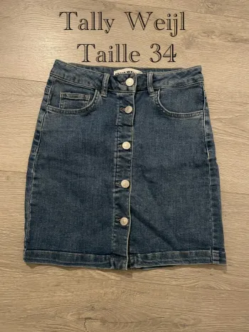 Jupe en jean boutonnée Tally Weijl Taille 34 - Très bon état