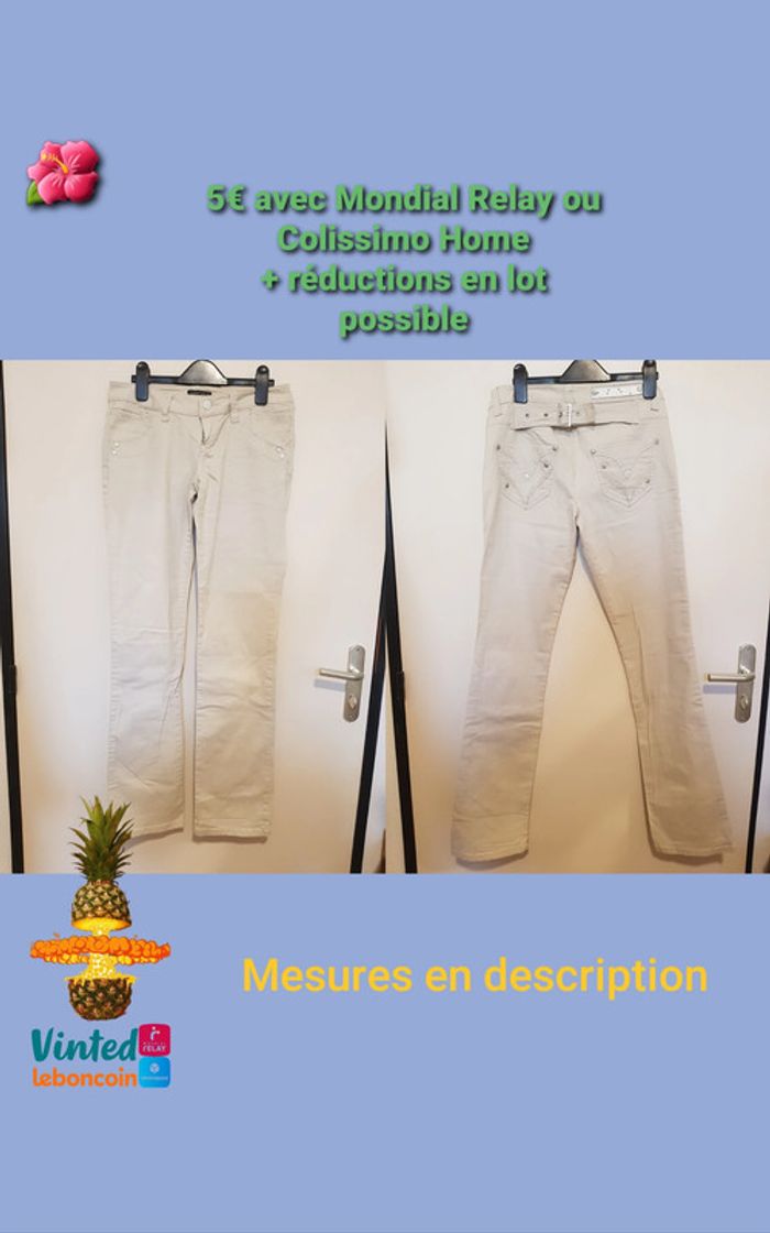pantalon / jean crème