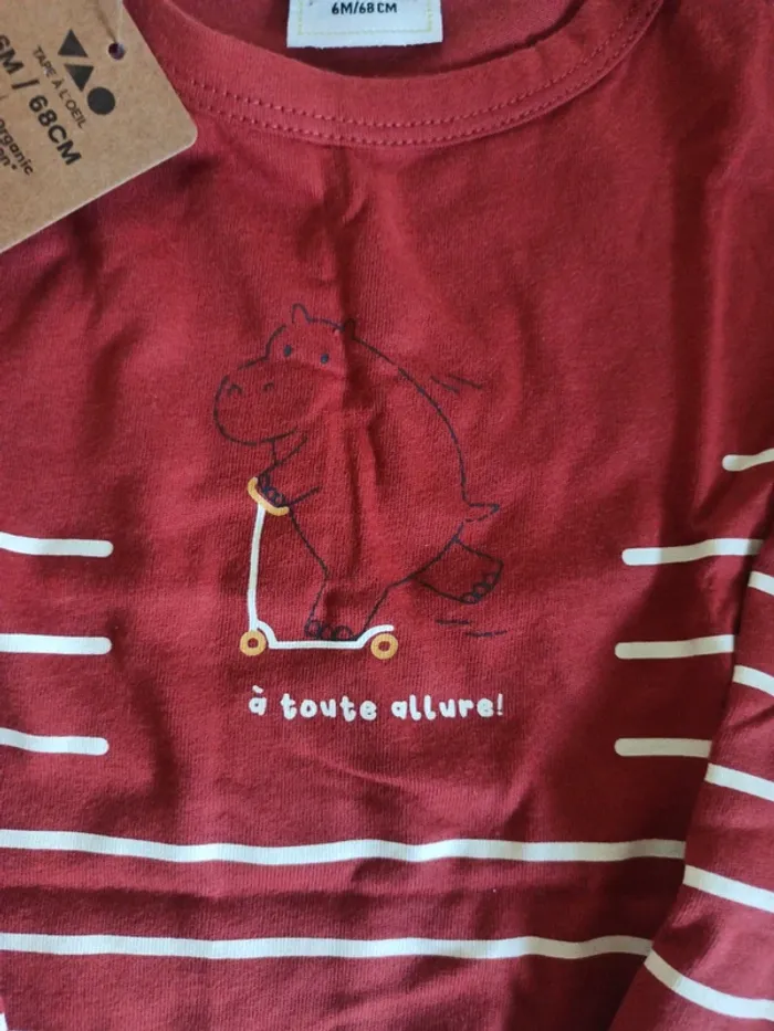 T-shirt manche longue 6 mois - photo numéro 2