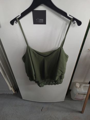 Crop top kaki
