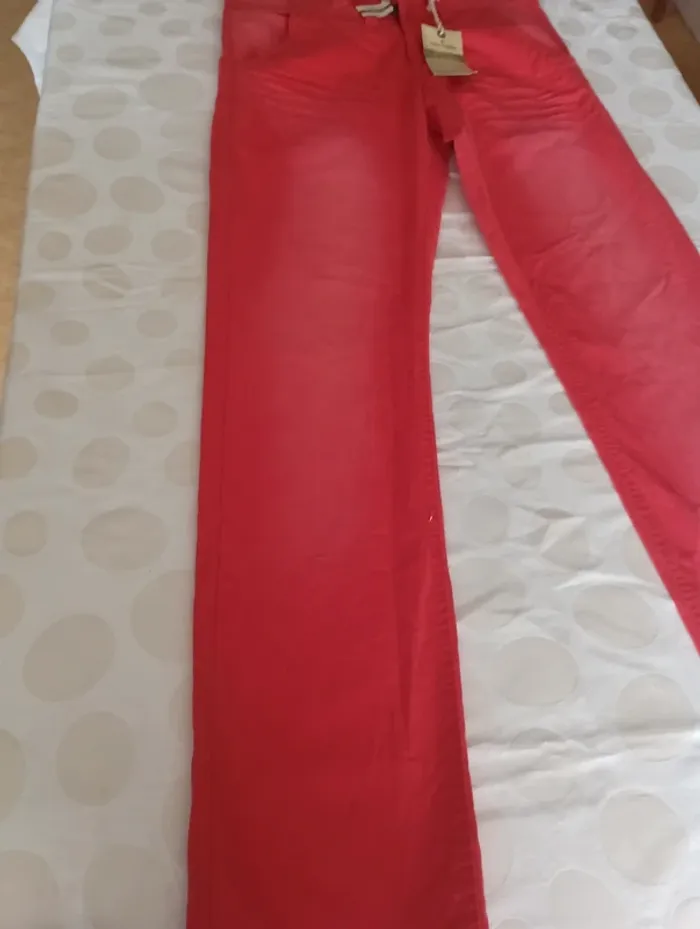 Pantalon jeans femme Tom Taylor taille 40 coupe skinny effet délavé neuf taille réglable - photo numéro 2