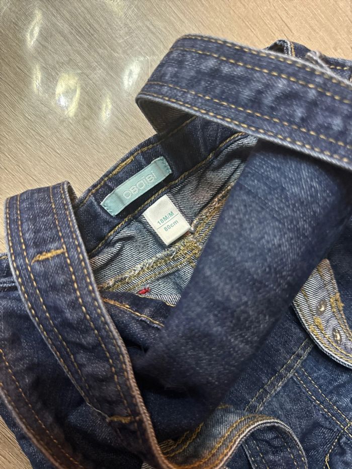 Salopette en jeans obaibi 18 mois - photo numéro 2