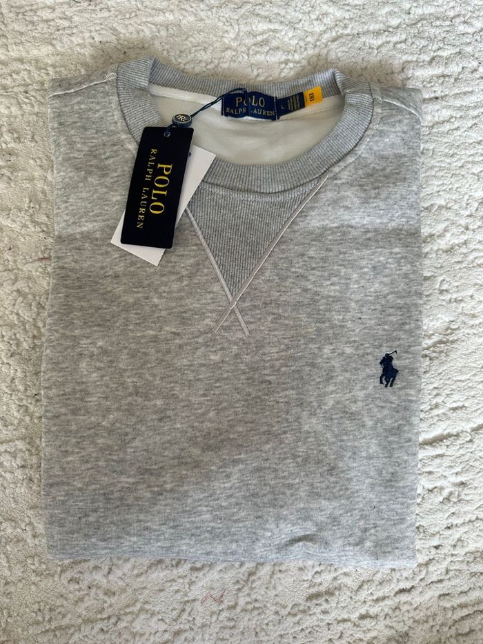Pull Ralph Lauren gris taille m - photo numéro 4
