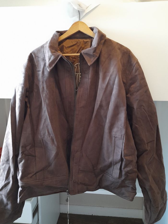 Veste en Daim marron T xxl, marque REPORTAGE. - photo numéro 4