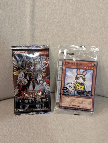 Lot Yu-Gi-Oh! Cartes Promo Neymar Jr et Rabbit Konami (efootball) + Booster