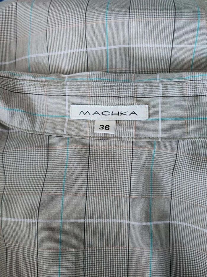 Robe  chemise Machka à  carreaux  beige,  taille 36,  allure casual  chic - photo numéro 3