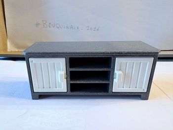 Meuble Bas  Playmobil Gris et Blanc - salon cuisine