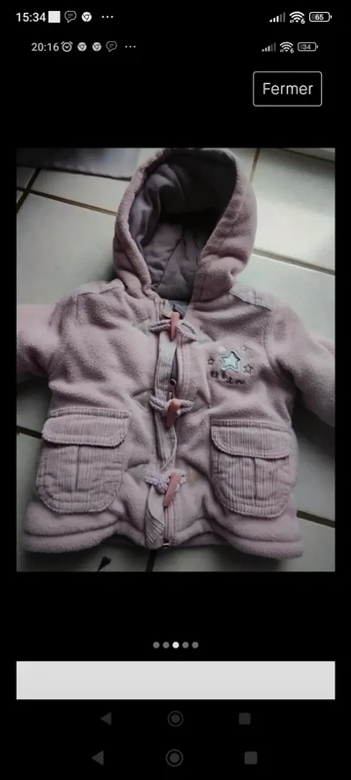 Veste fille bébé 6 mois