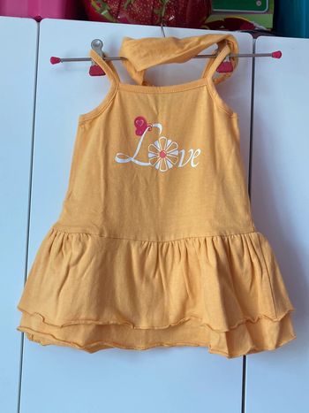 Robe avec bandeau assorti 12 mois