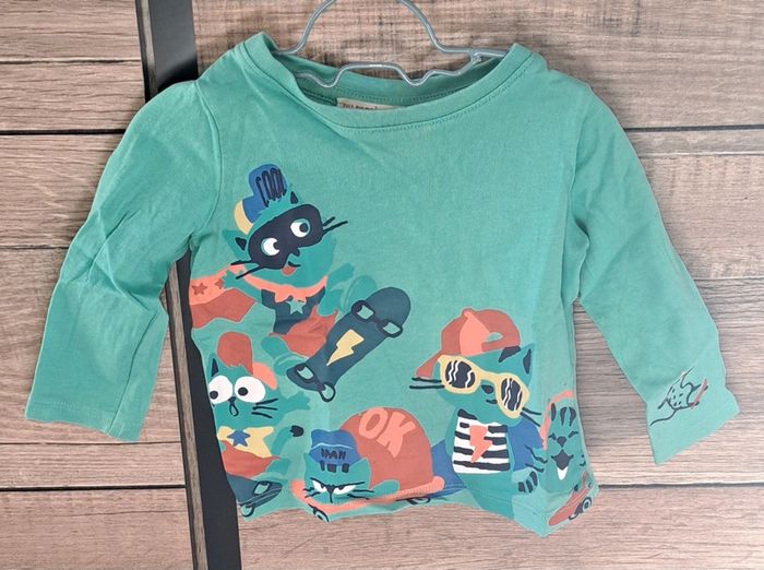 Tee-shirt manches longues Du Pareil au Même 6 mois - photo numéro 2