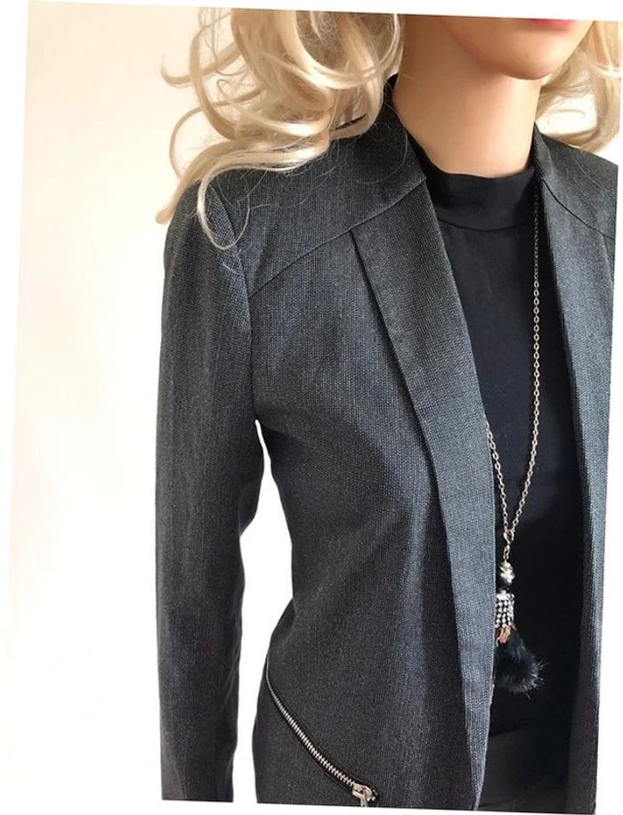 Blazer gris foncé Only taille 36 jamais porté - photo numéro 5