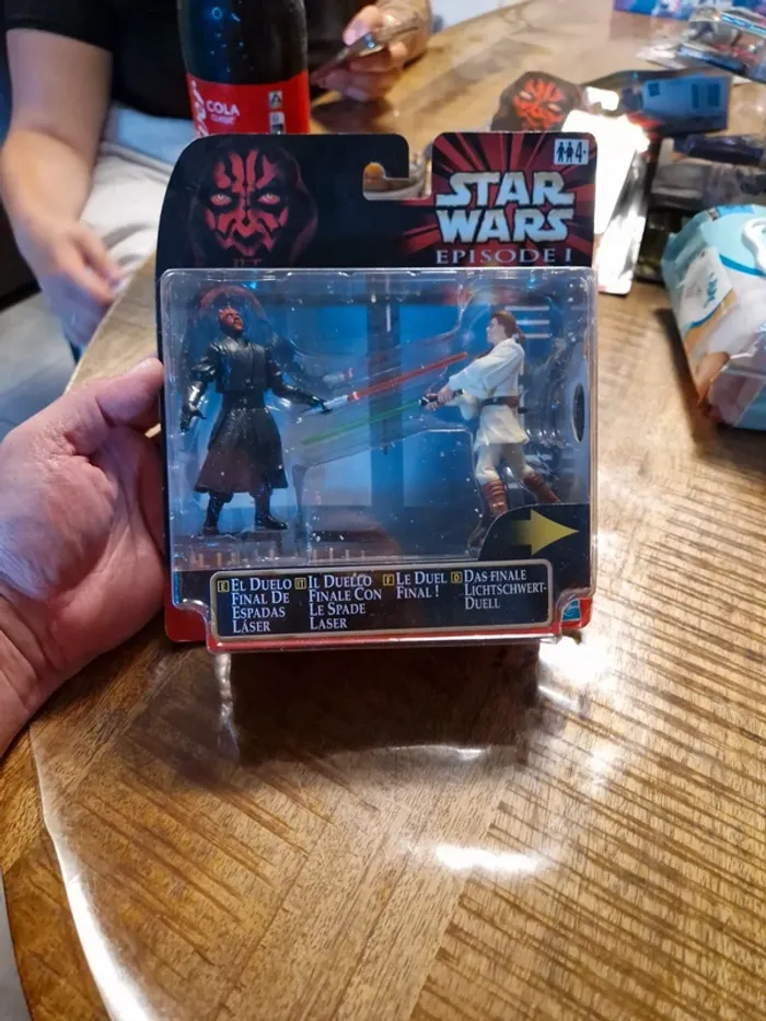 Star Wars Figures Darth Maul OBI Wan Final Duel Deluxe Carded Ep1 Hasbro