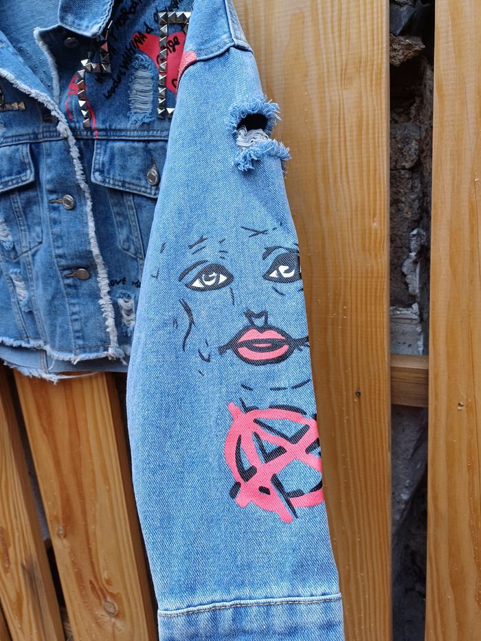 Magnifique veste en jean courte et oversize - photo numéro 6