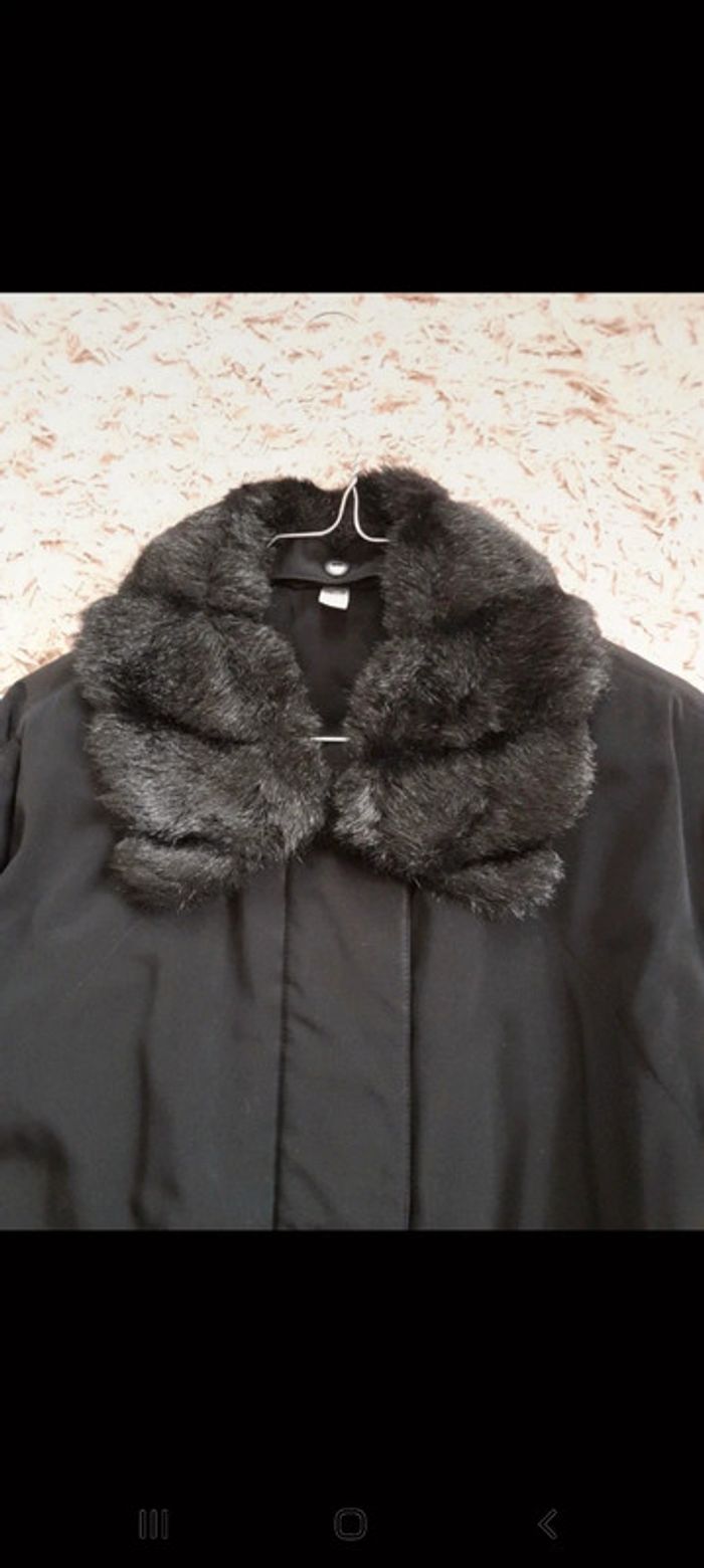 Manteau noir polyester imperméable T40 - photo numéro 2