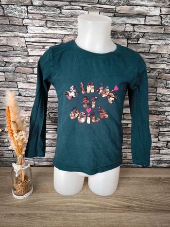 🩵 Joli t-shirt ML TAO bleu canard en 5 ans 🩵