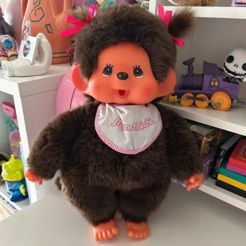Peluche singe monchhichi fille grand format