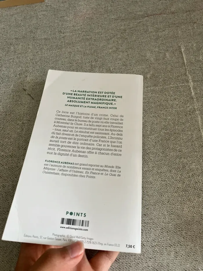 L’Inconnu de la Poste – Florence Aubenas – Édition Points - photo numéro 3