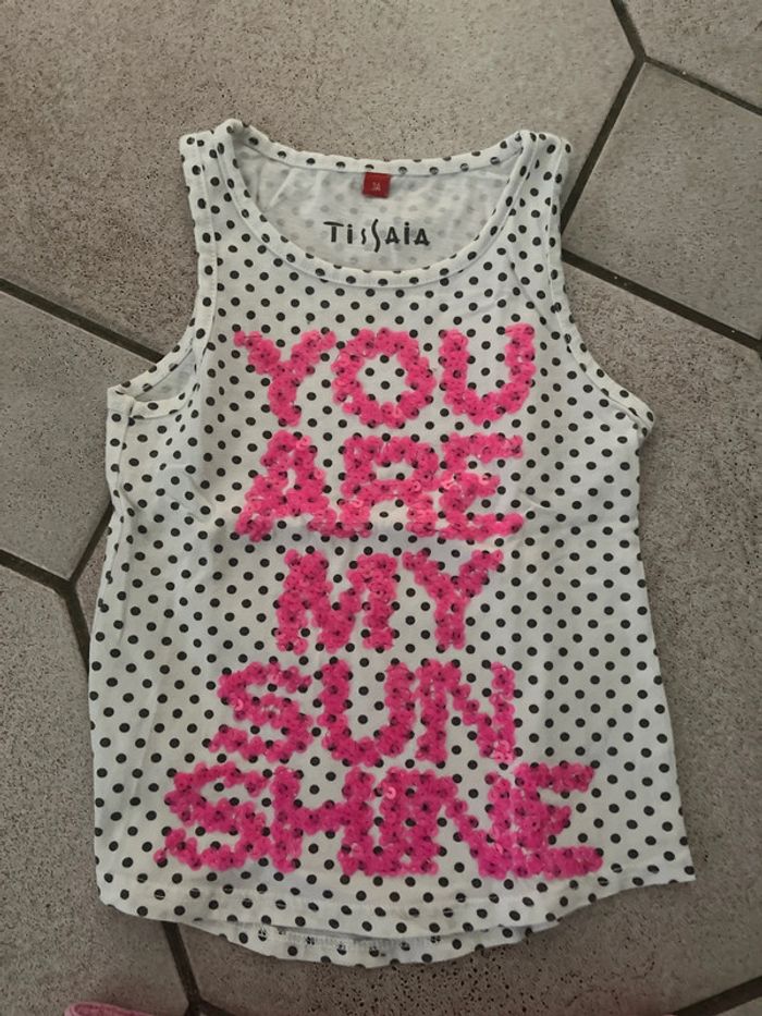 Ensemble jupe barbie et tee shirt sans manche taille 3 ans - photo numéro 2
