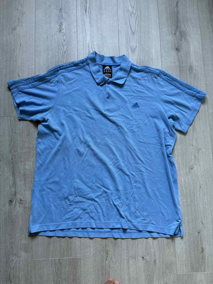 Polo bleu clair Adidas XXL - photo numéro 3