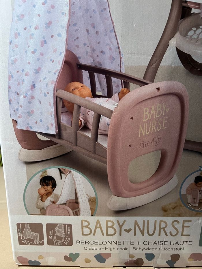 Chaise haute et bercelonnette pour poupée smoby - photo numéro 5