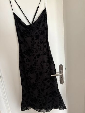 Robe longue Shein Curve velours floral noir - Taille 1XL