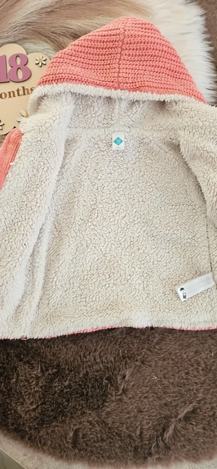 Gilet chaud moltoné 18 mois fille - photo numéro 4