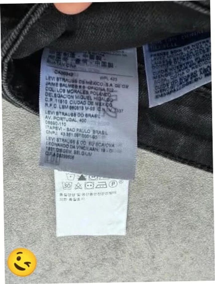 Jeans Levi's 721 W26 FR36 L32 coupe skinny noir Femme Women pan529b - photo numéro 6