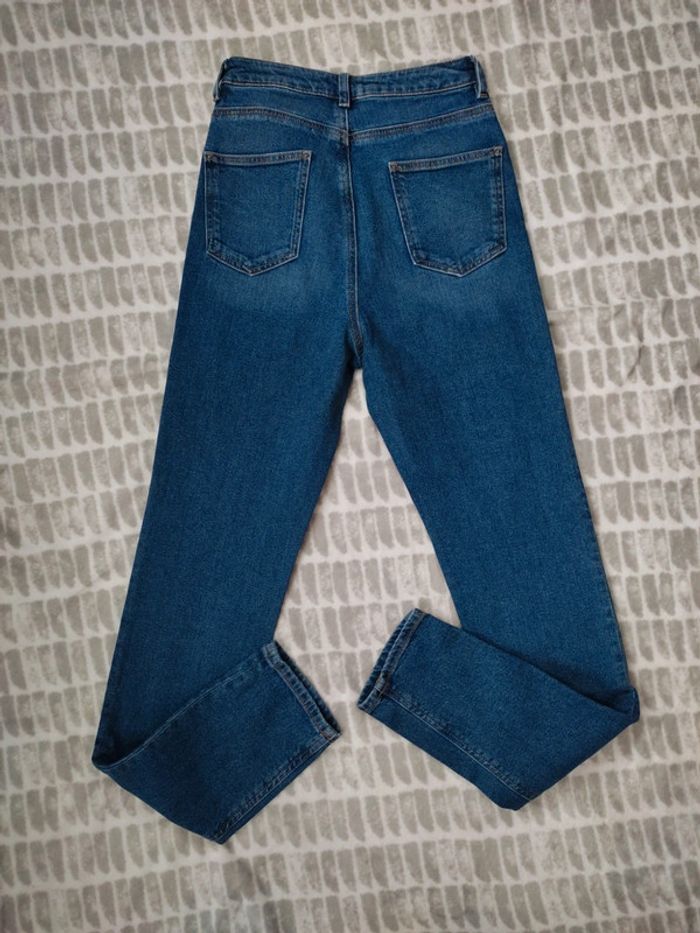 Jeans slim droit bleu taille haute Asos taille S 36 - photo numéro 3